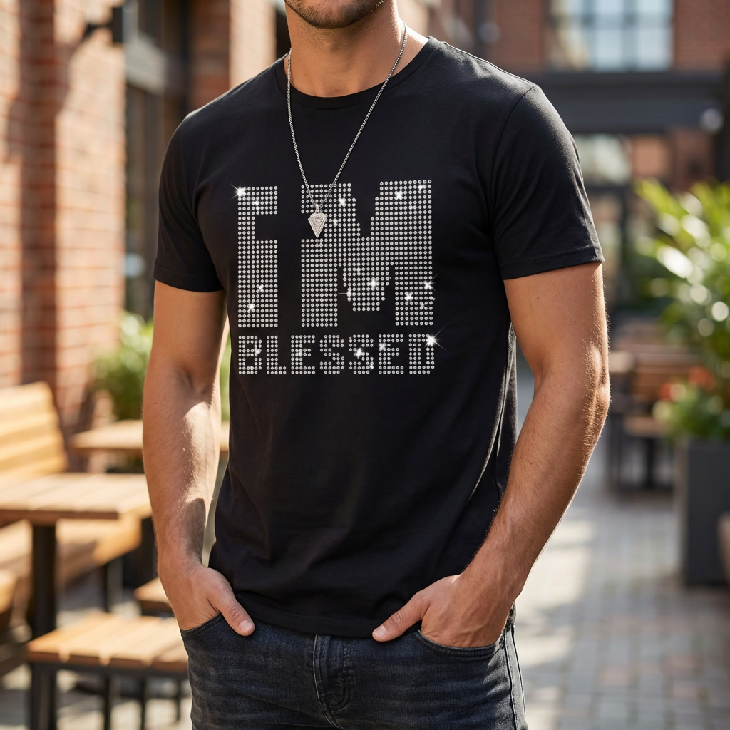 スリムフィット・スパンコールTシャツ(メンズ用)