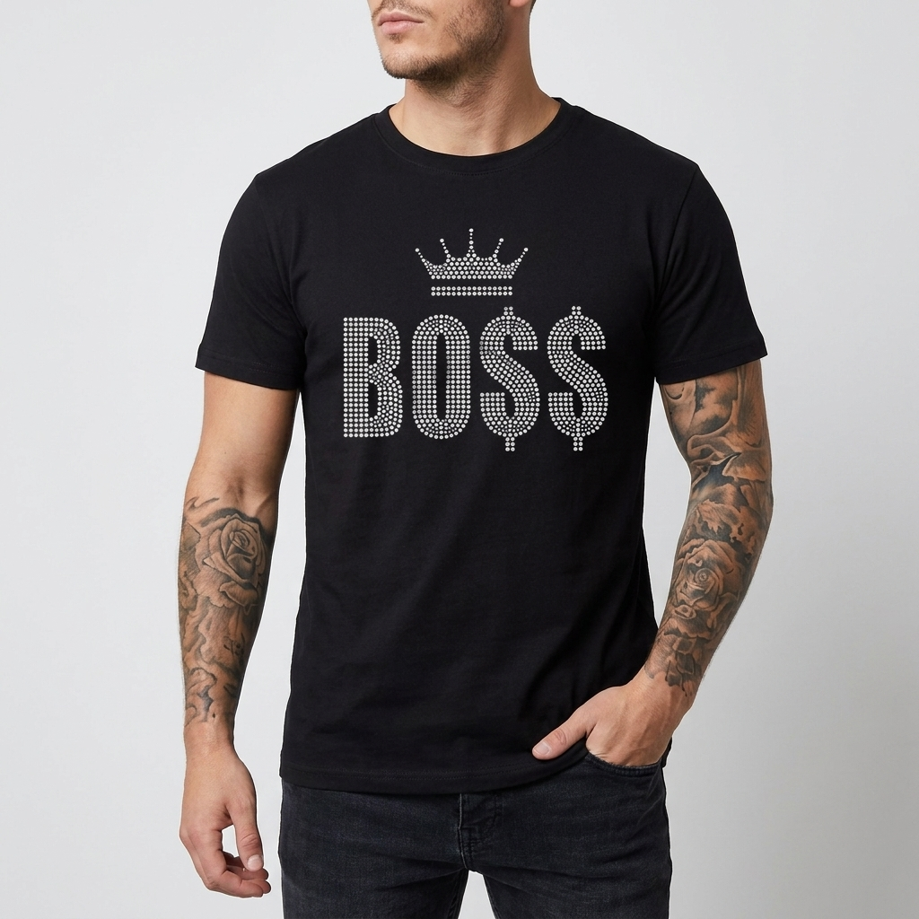 スリムフィット・スパンコールTシャツ(メンズ用)