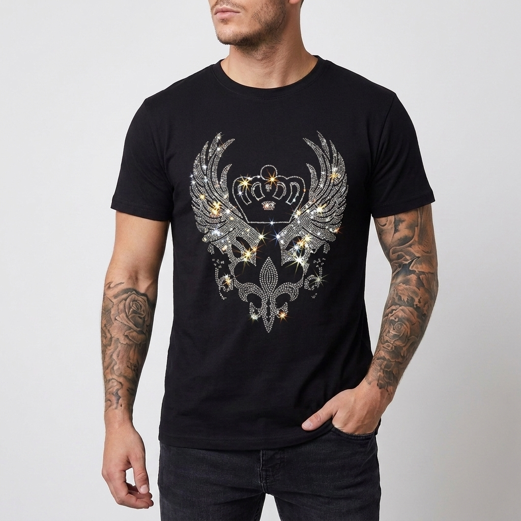 スリムフィット・スパンコールTシャツ(メンズ用)