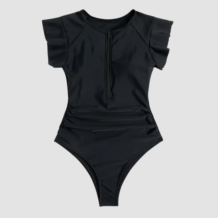 女性用ジッパー ワンピース水着