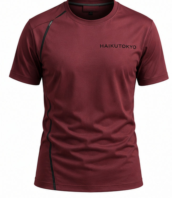 HAIKUTOKYO メンズ スリムフィットTシャツ - バーガンディ