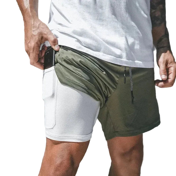 2-in-1 メンズスポーツショーツ