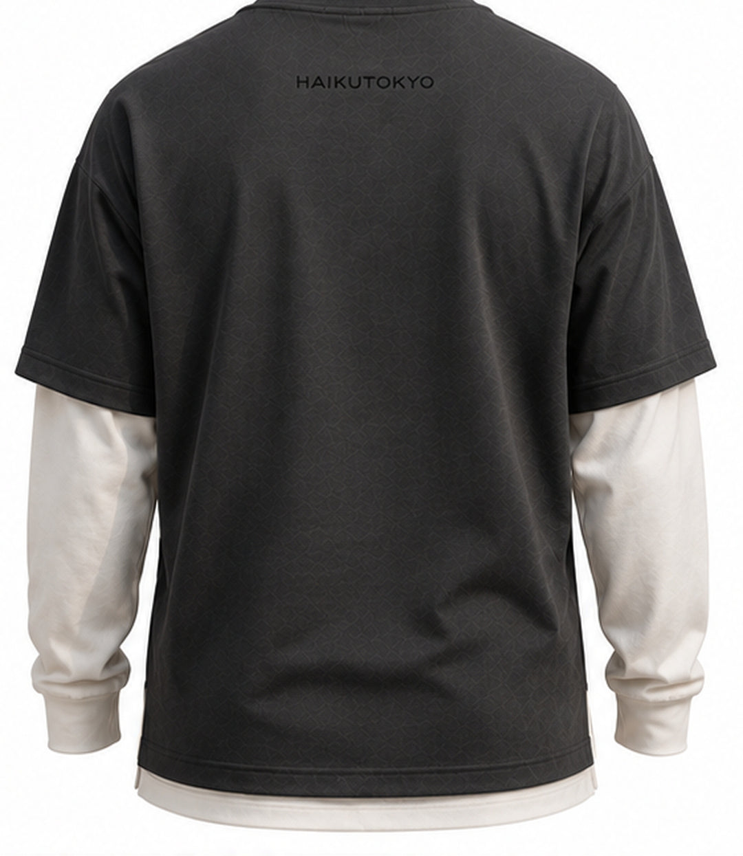 HAIKUTOKYO メンズ レイヤードTシャツ - チャコール