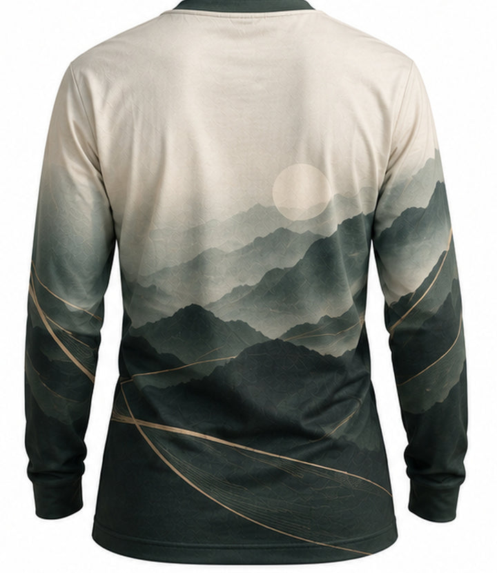 HAIKUTOKYO メンズ 長袖グラフィックTシャツ - グリーン