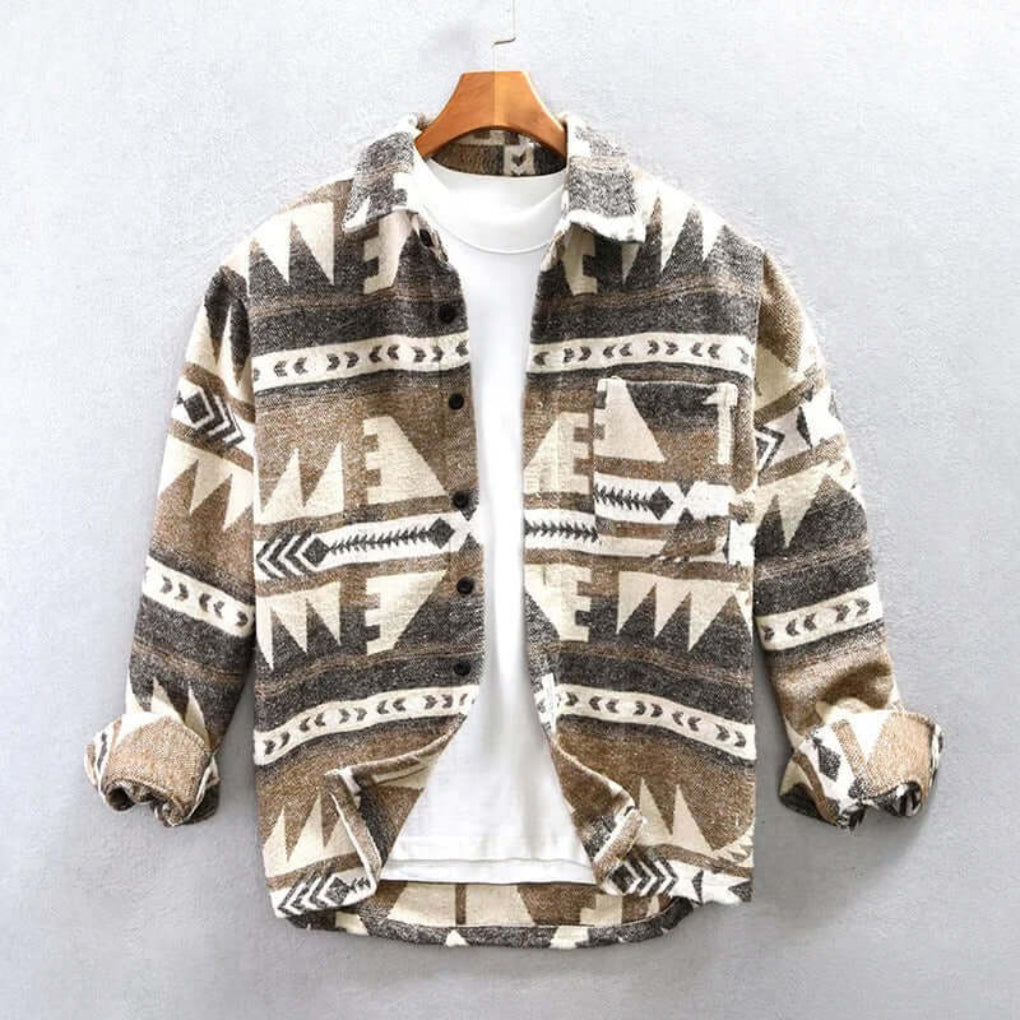 南西アズテックプリントシャツジャケット