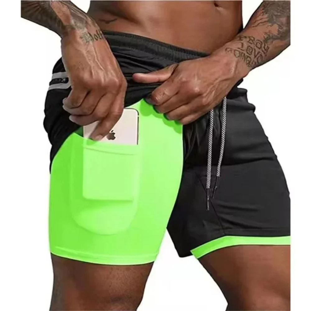 2-in-1 メンズスポーツショーツ