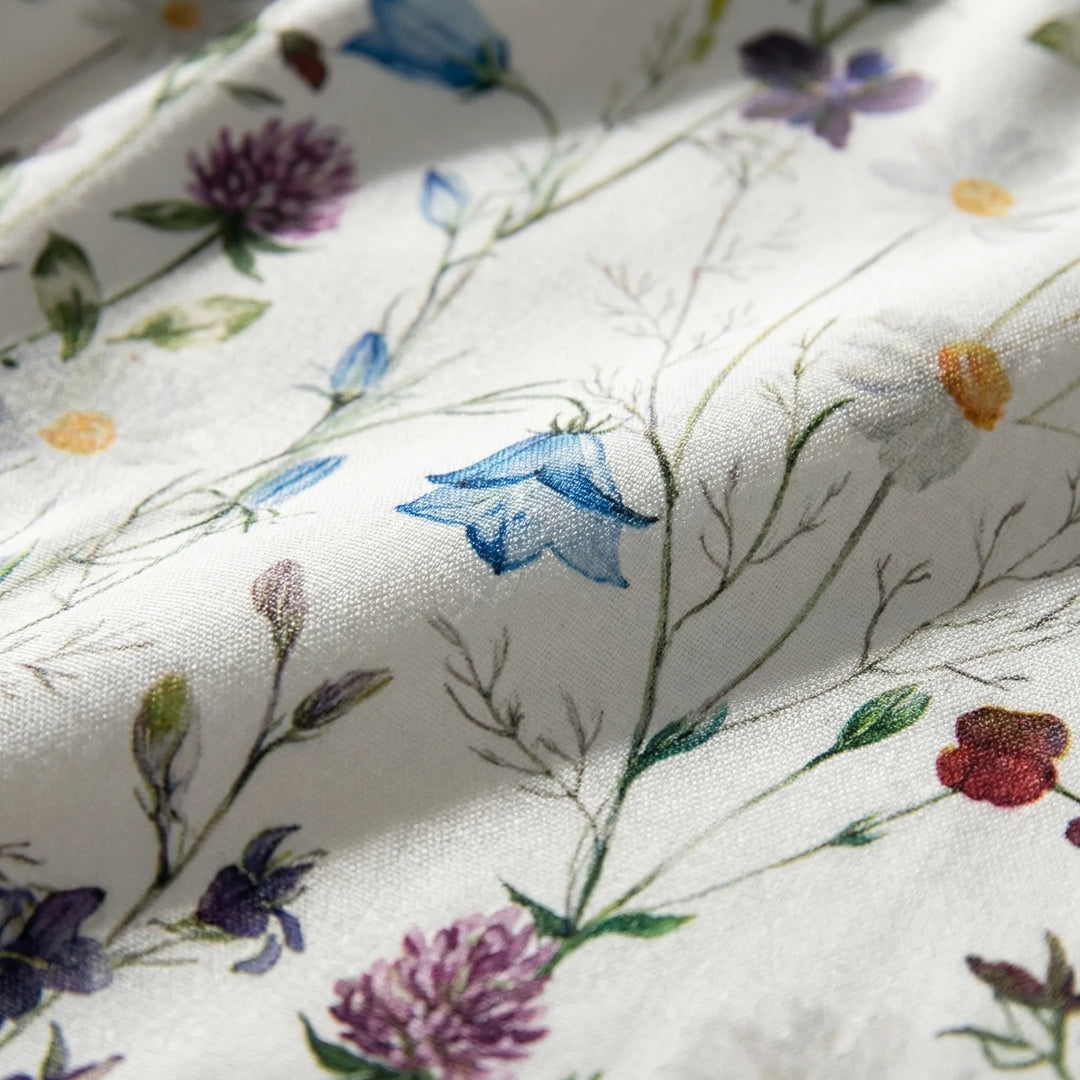 Bloomtrex - Floral Print Straight-Leg Casual Pants