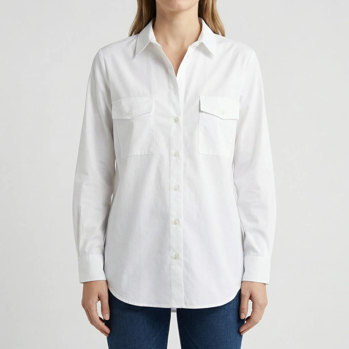 Brixette - Relaxed-Fit Long-Sleeve Button-Up Blouse