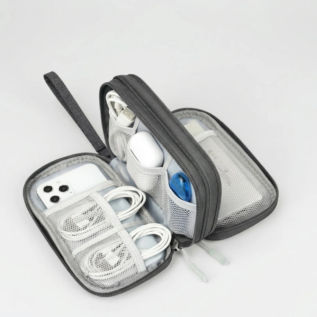 Cablivo - Double-Layer Travel Cable Organizer Pouch