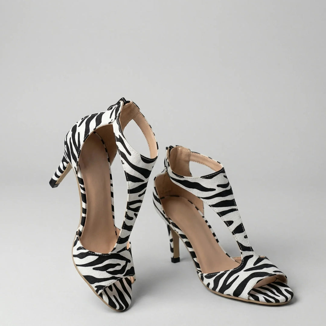 Caletti - Peep-Toe Heeled Sandal With Cutout Detail