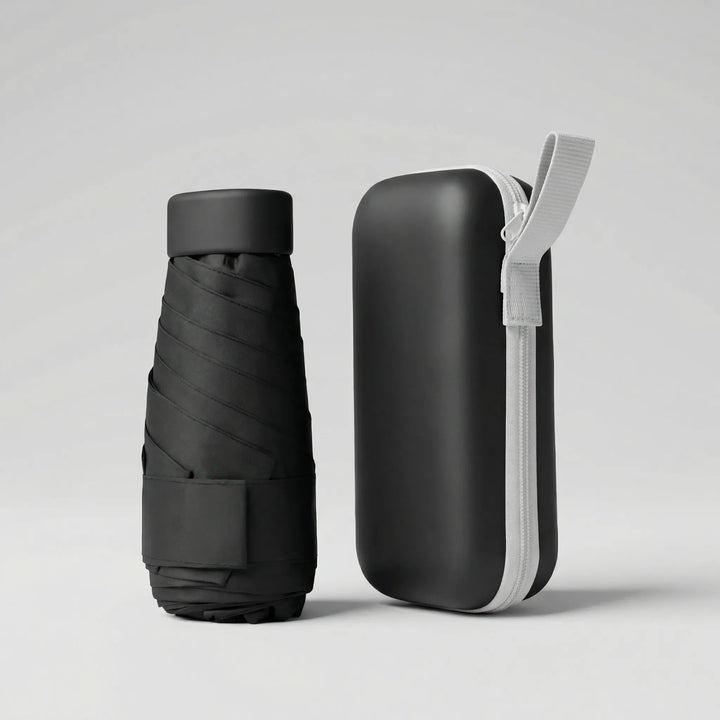 Canopiq - Compact Flat-Fold Travel Umbrella With Case