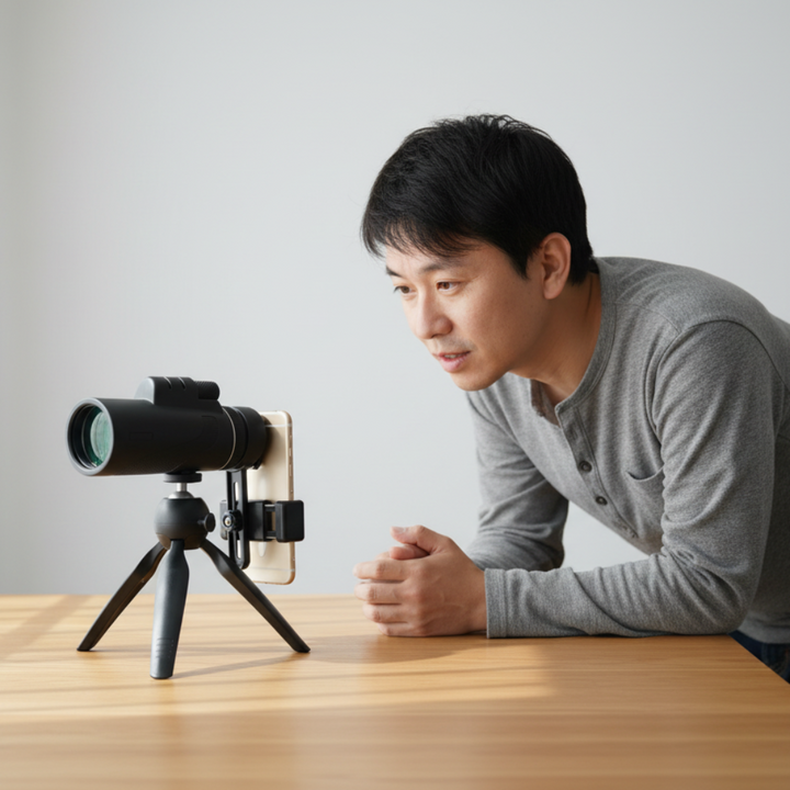 三脚付き高倍率コンパクト単眼鏡