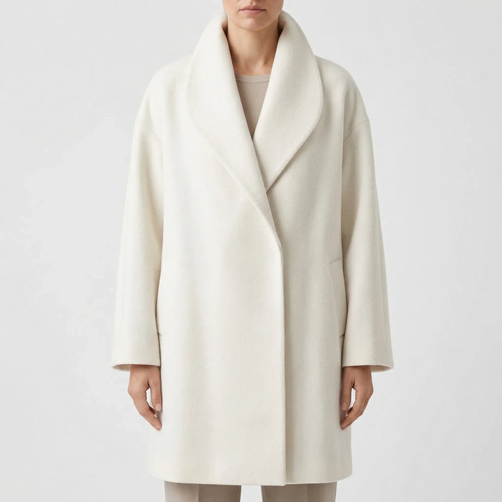 Clairette - Wide-Collar Hip-Length Women's Jacket