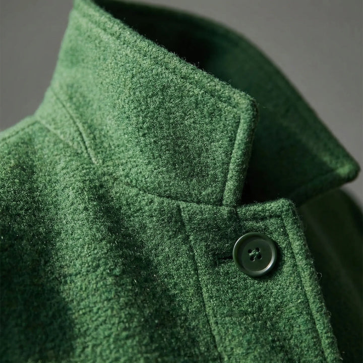 Clarique - Mid-Length Stand-Collar Women's Coat