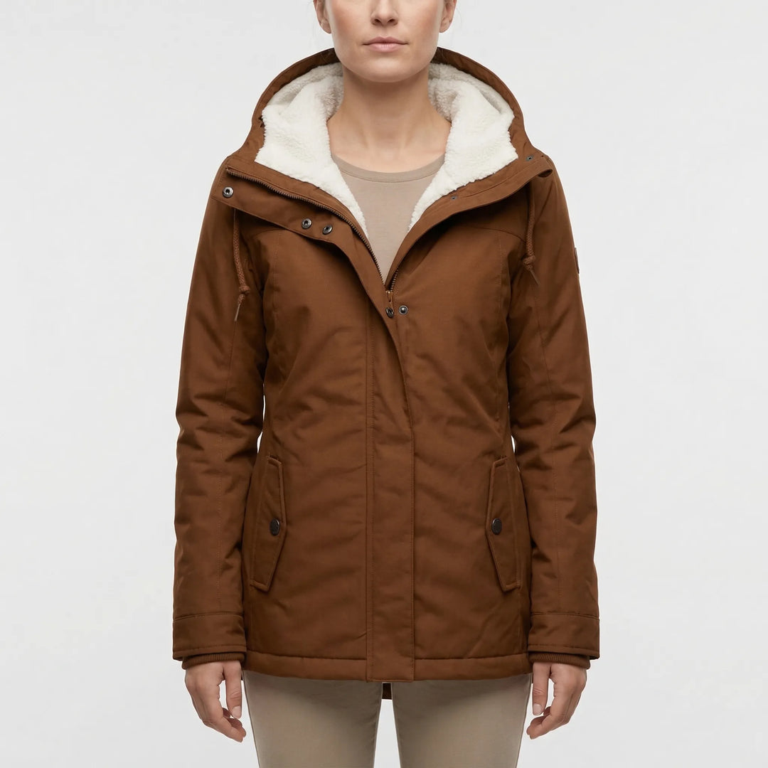 Cloverna - Hooded Lined Women's Winter Coat