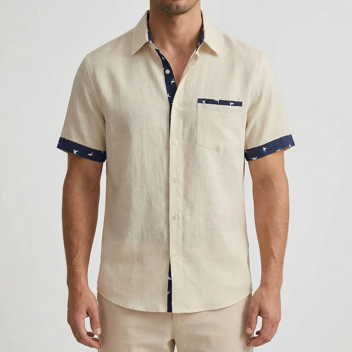 Coastlyn - Short Sleeve Button-Down Casual Shirt