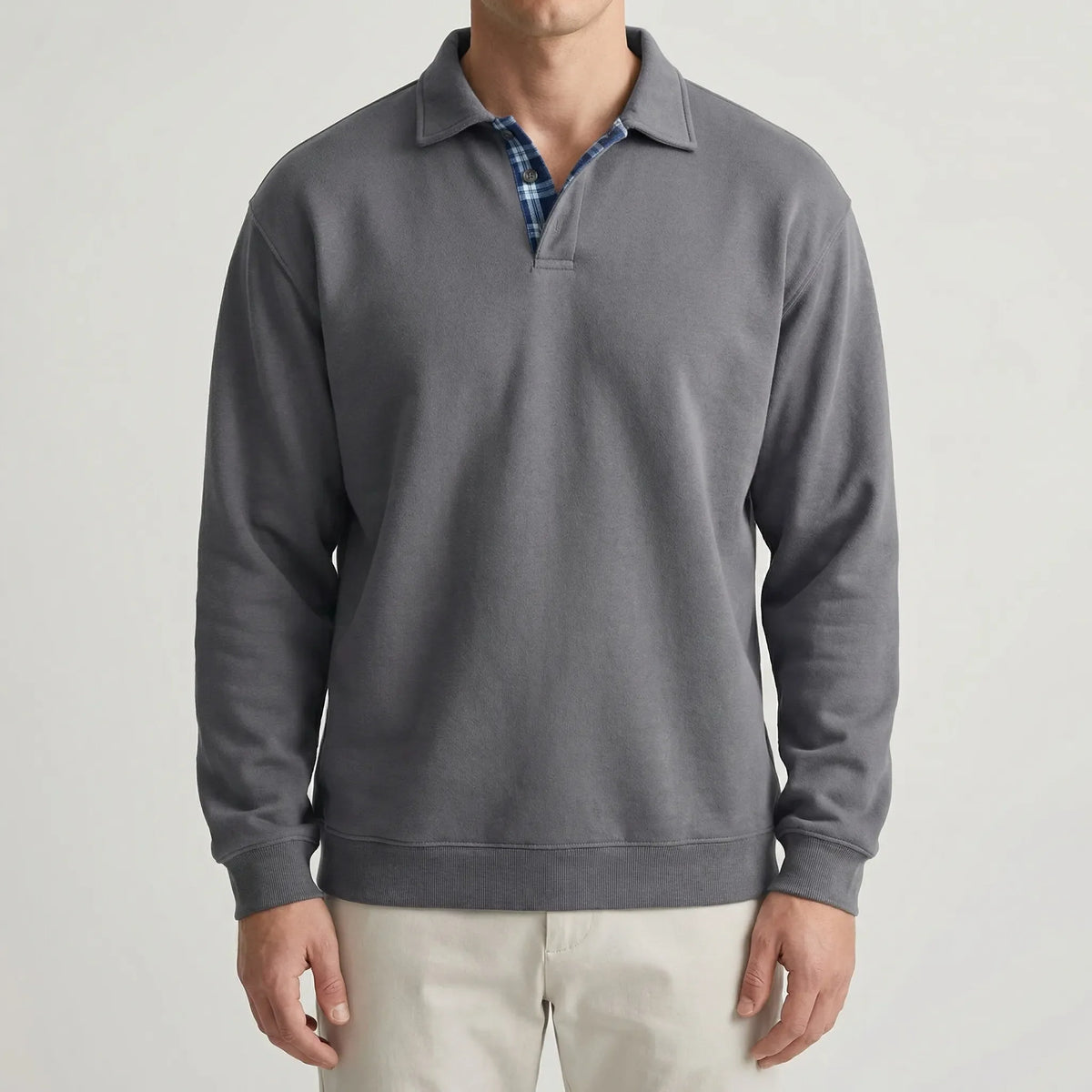 Collaro - Long-Sleeve Polo Collar Pullover