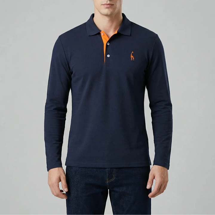 Collven - Long Sleeve Classic Collar Polo