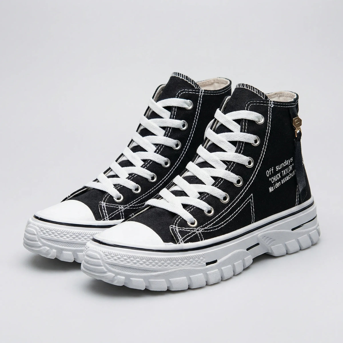 Colvane - High-Top Lace-Up Canvas Sneaker