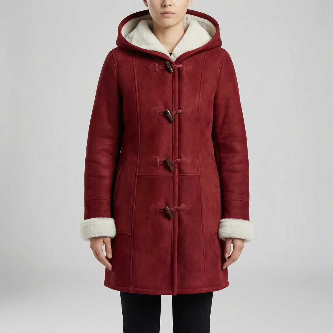 Colvara - Hooded Toggle-Closure Mid-Length Coat