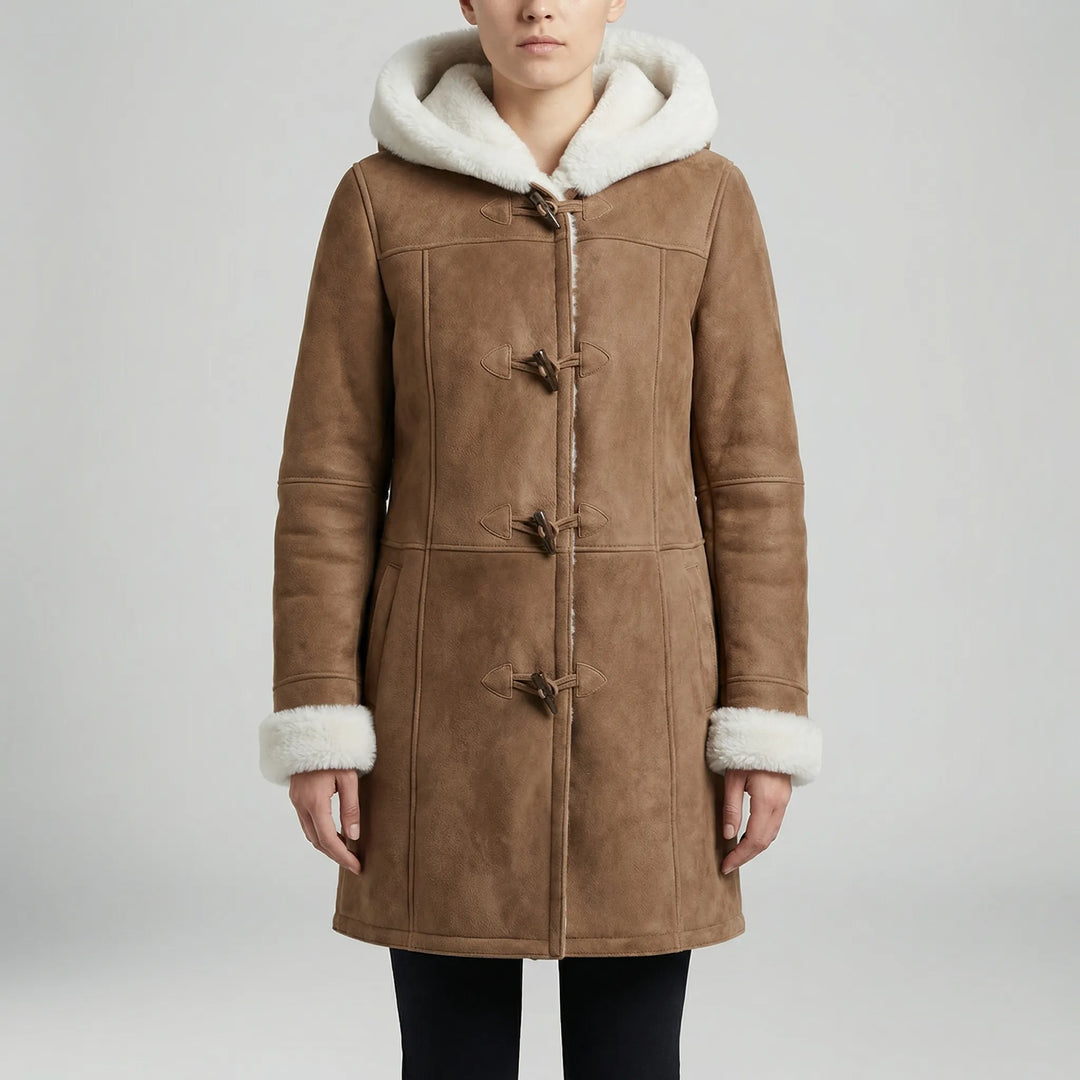 Colvara - Hooded Toggle-Closure Mid-Length Coat