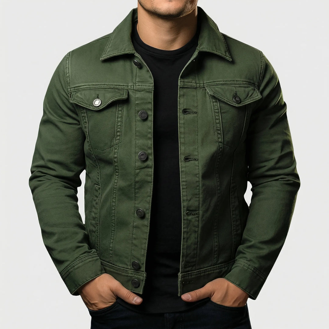 Denvaur - Classic Button-Up Men's Denim Jacket