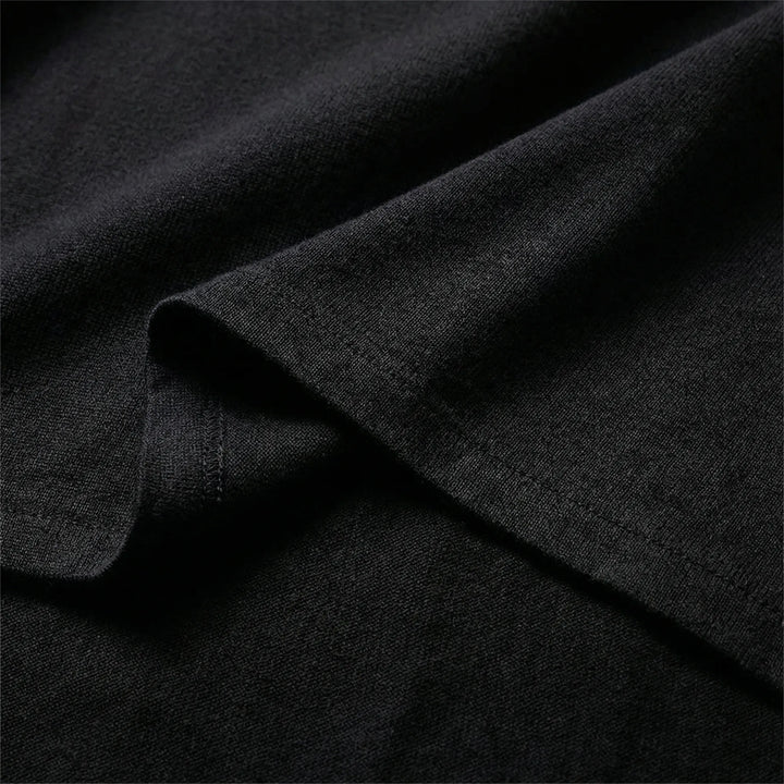 Drapis - Long Sleeve Asymmetric Hem Top