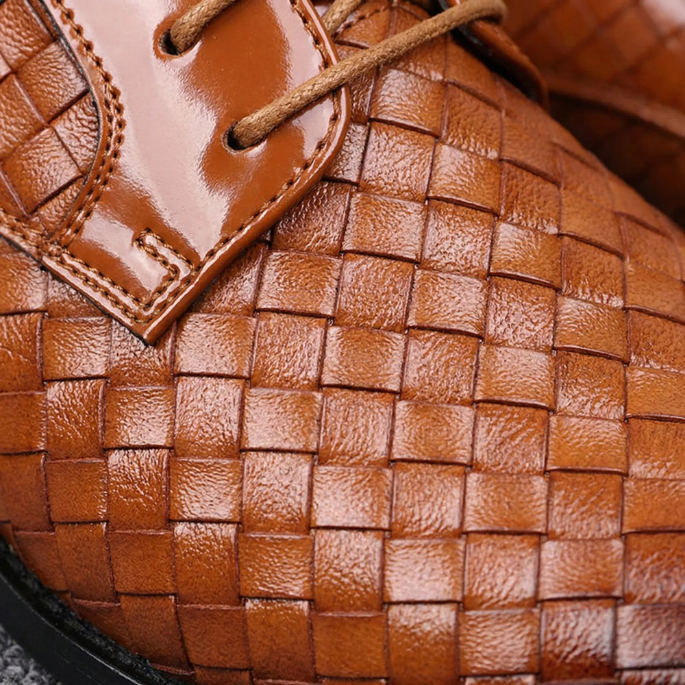 Dressivo - Textured Leather Lace-Up Dress Shoe