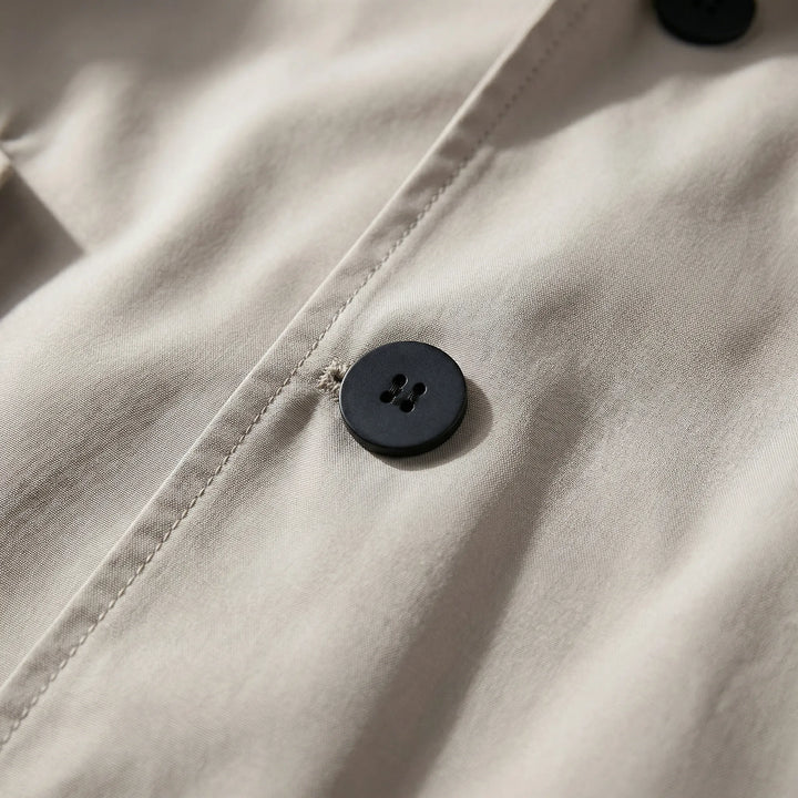 Drizzlux - Hooded Knee-Length Rain Trench Coat