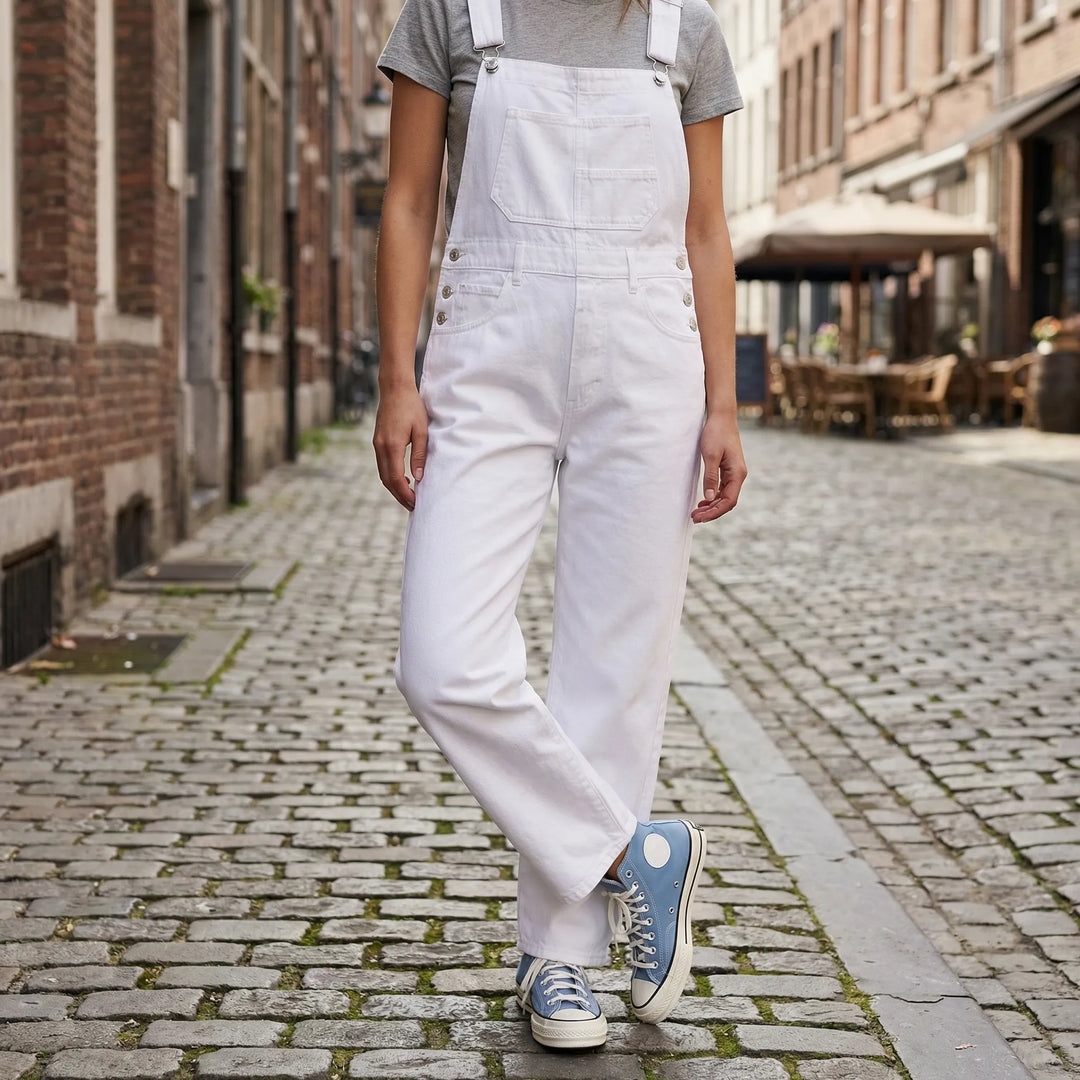 Dunaway - Relaxed Fit Denim Bib Overalls