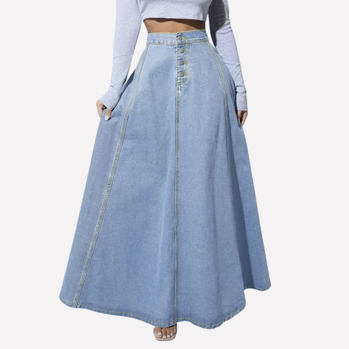 女性用デニムAラインスカート