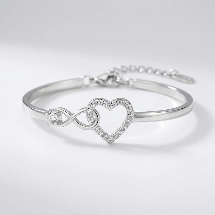 Eternova - Infinity Heart Motif Adjustable Bracelet
