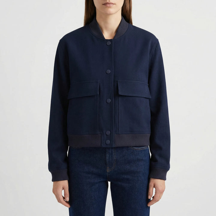 Faunelle - Cropped Women's Casual Bomber Jacket