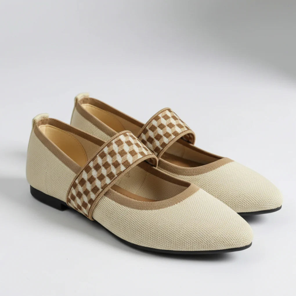 Flatseen - Pointed Toe Knit Ballet Flat