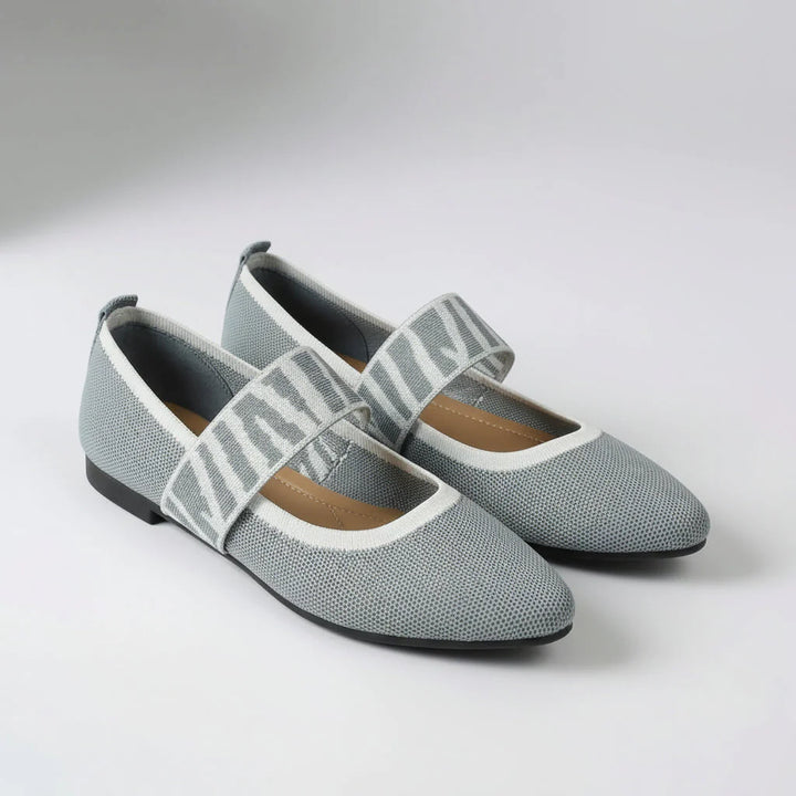 Flatseen - Pointed Toe Knit Ballet Flat