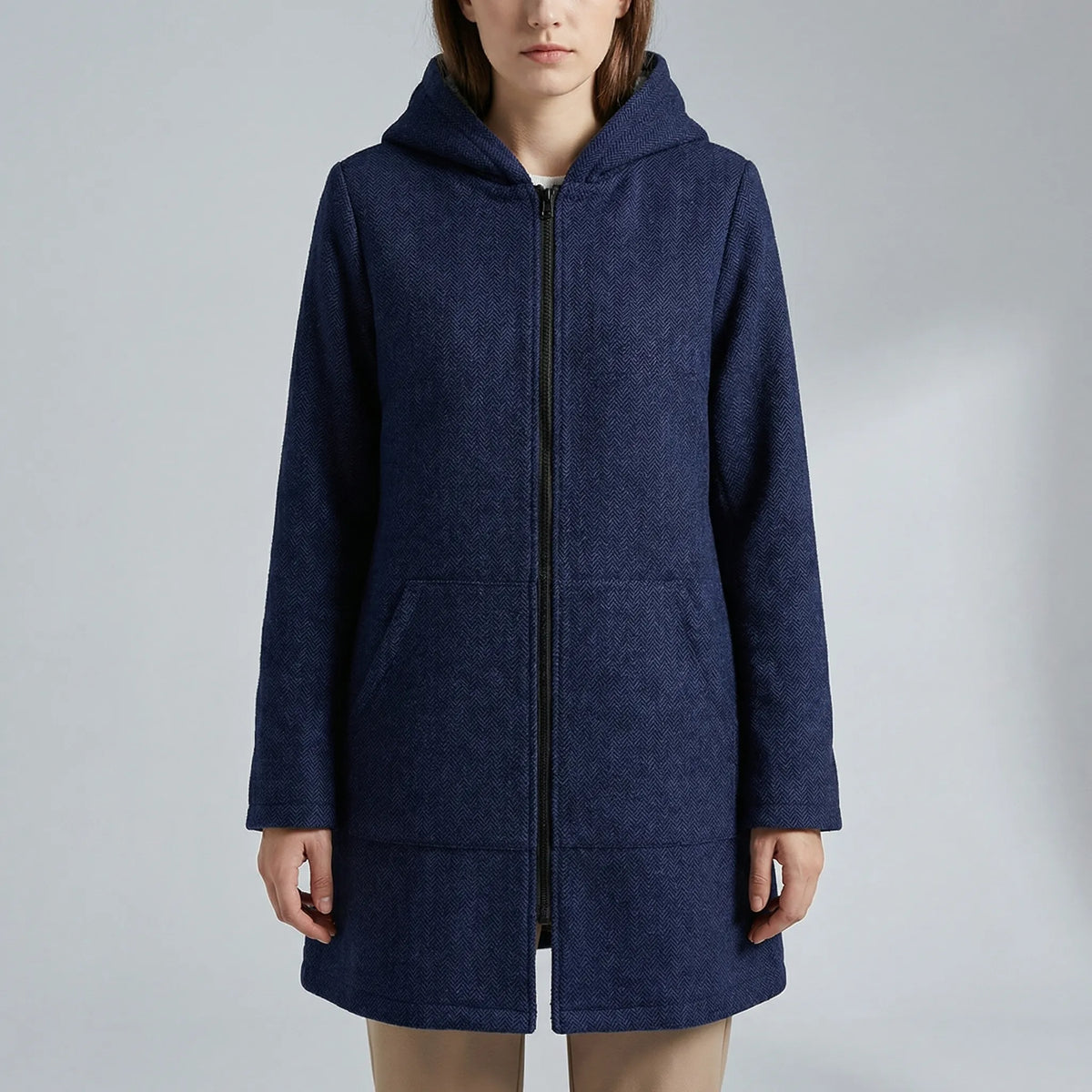 Fleurce - Hooded Full-Zip Fleece-Lined Coat