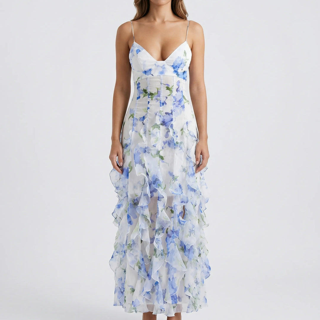 Florielle - Ruffled Floral Maxi Dress