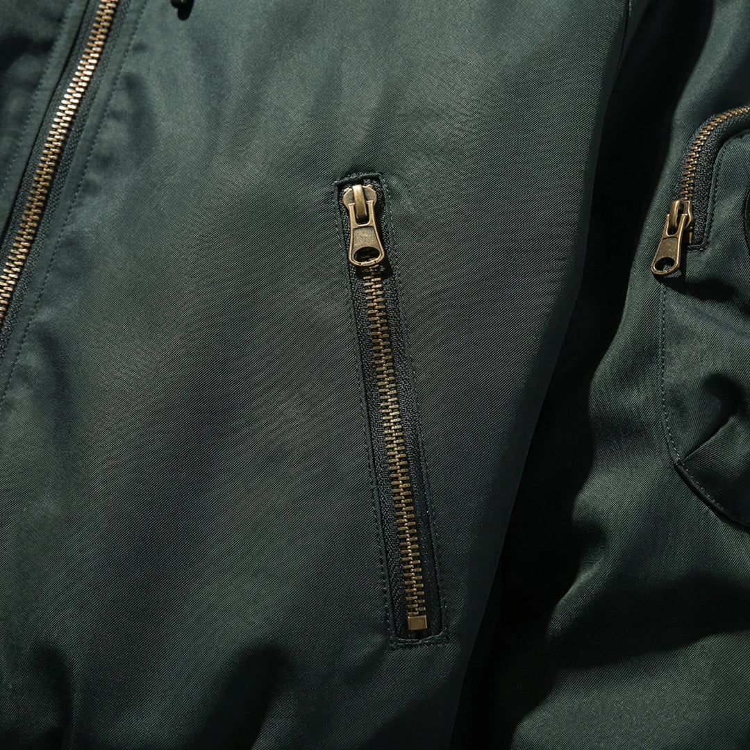 Frostlux - Padded Bomber Jacket With Faux-Fur Hood