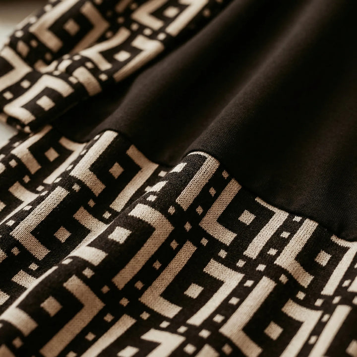 Geomella - Geometric Print Two-Piece Tracksuit Set