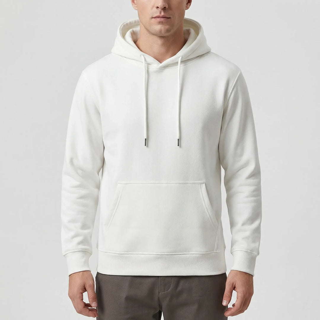 Hoodrix - Solid Color Pullover Hoodie For Men