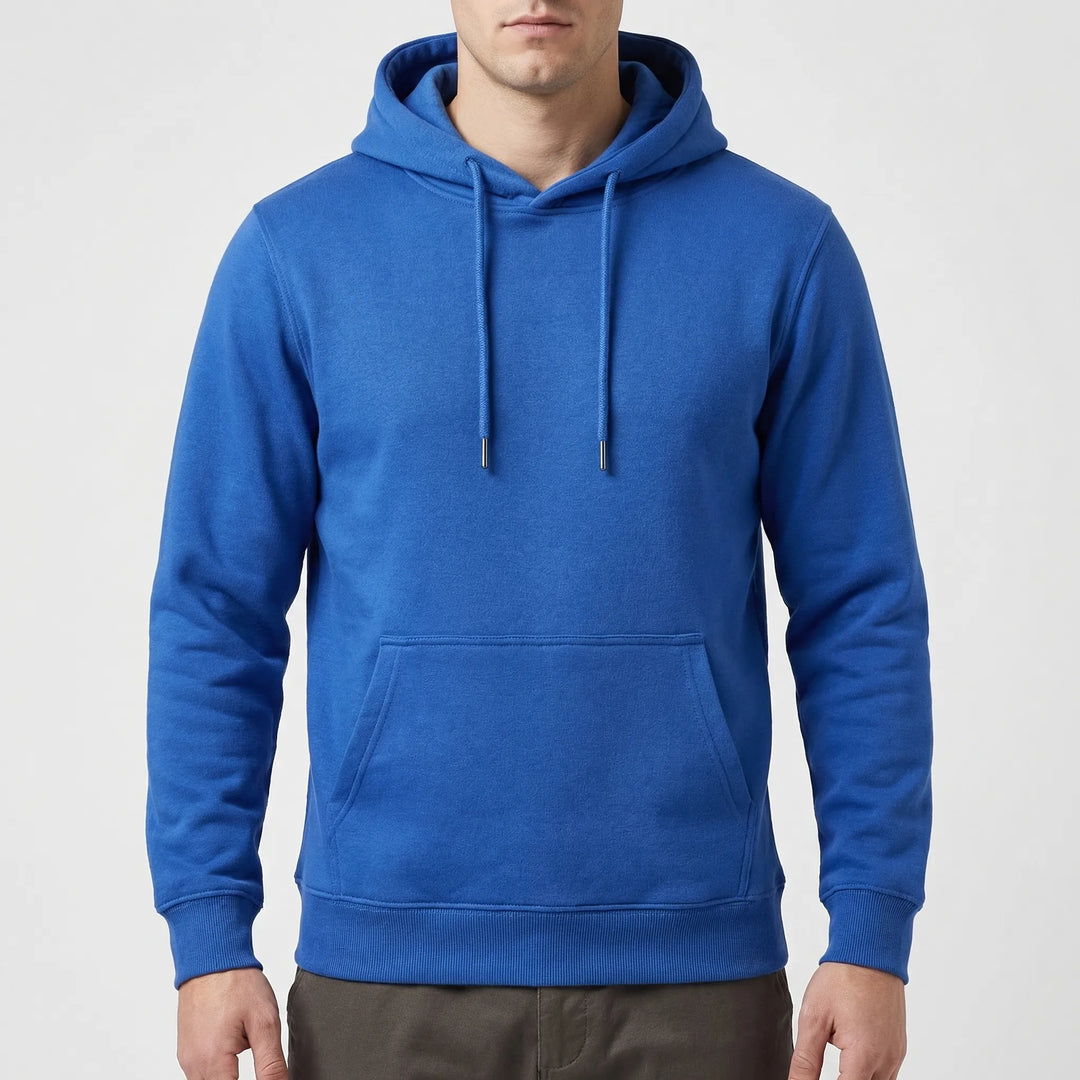 Hoodrix - Solid Color Pullover Hoodie For Men