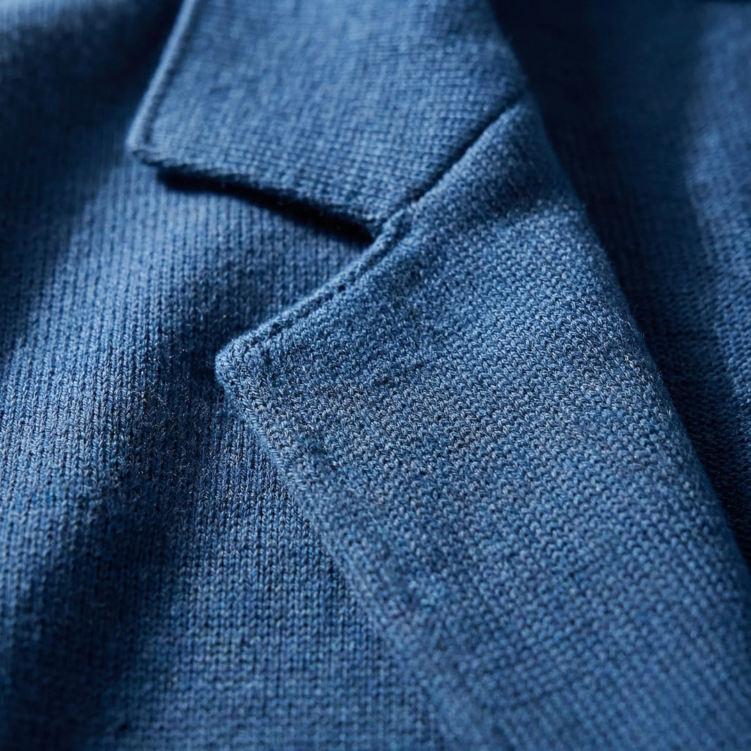 Klavorn - Lapel Collar Knit Blazer For Men