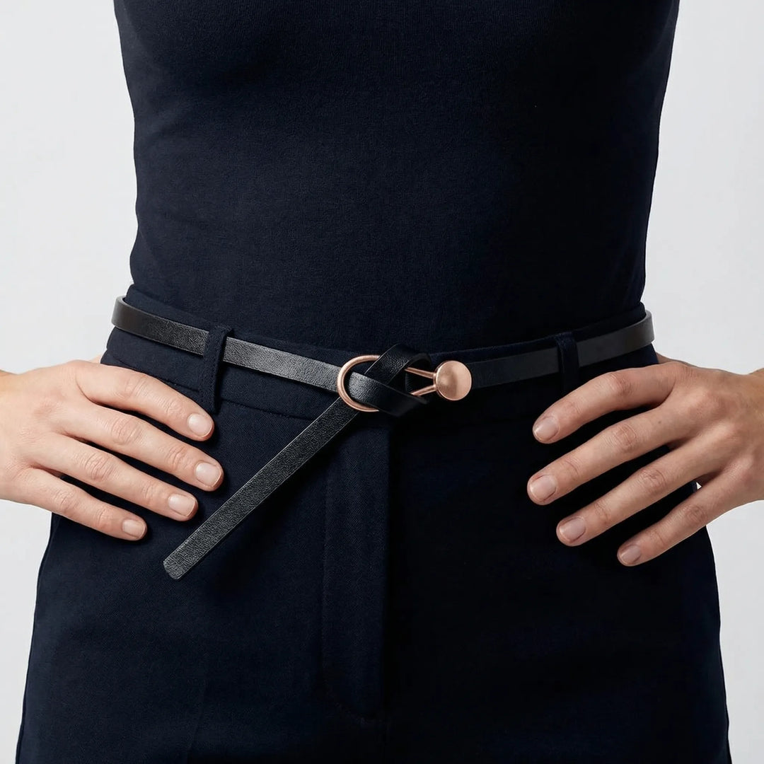 Knotura - Slim Knotted Bow Waist Belt