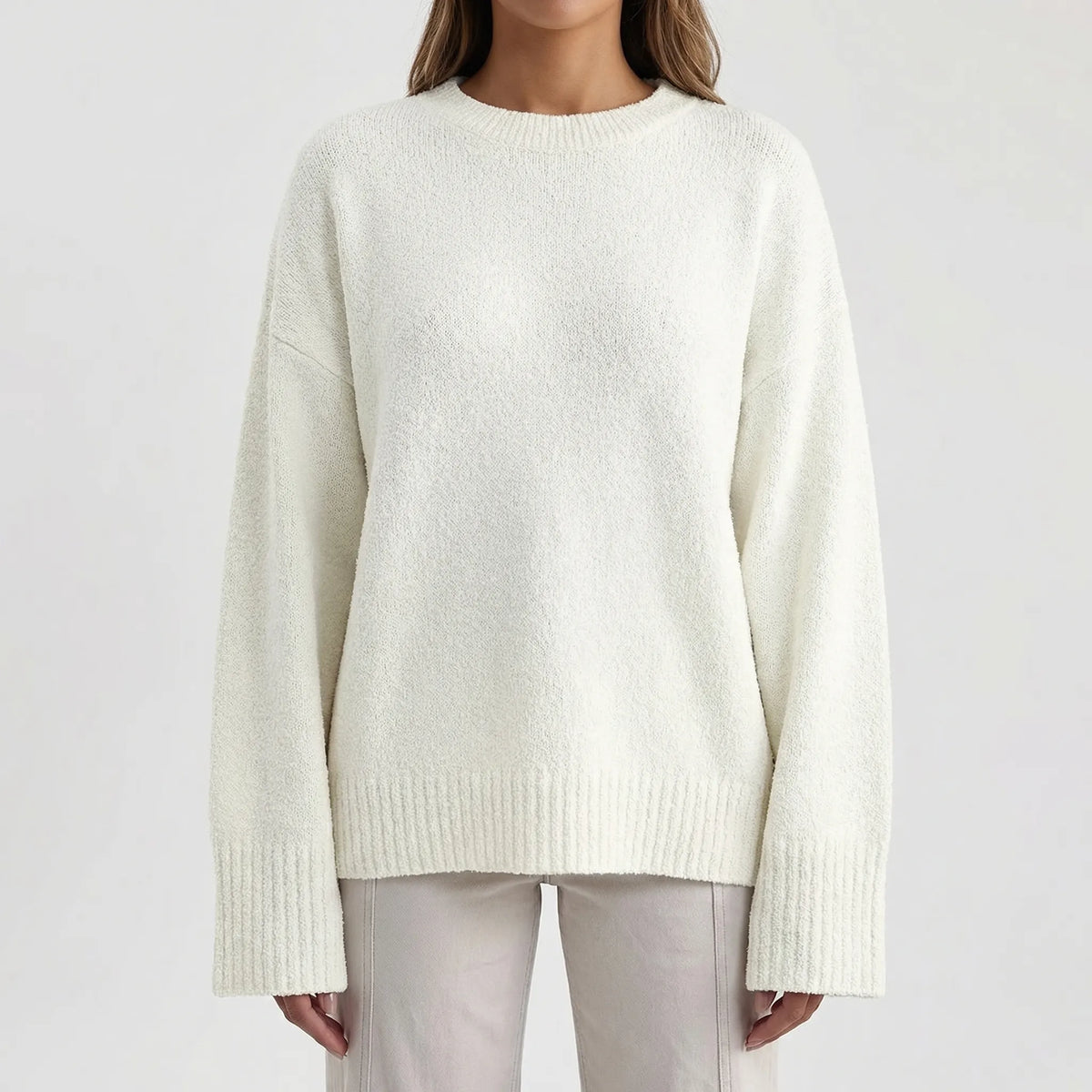 Knovelle - Oversized Chunky Knit Pullover Sweater