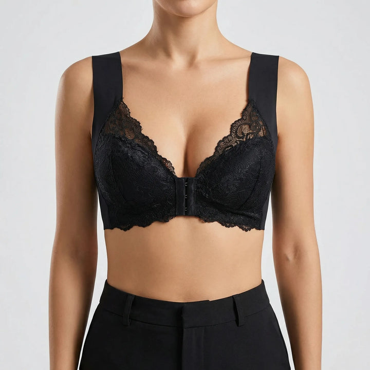 Laceva - Wireless Front-Closure Lace Bra Set