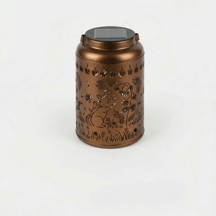 Lumivara - Decorative Solar Lantern With Cutout Design