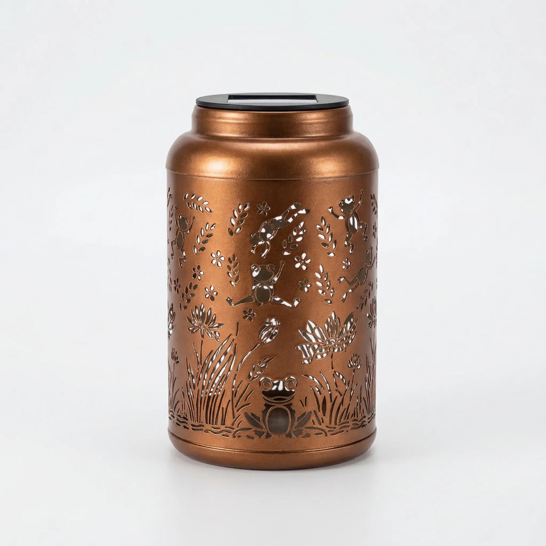 Lumivara - Decorative Solar Lantern With Cutout Design