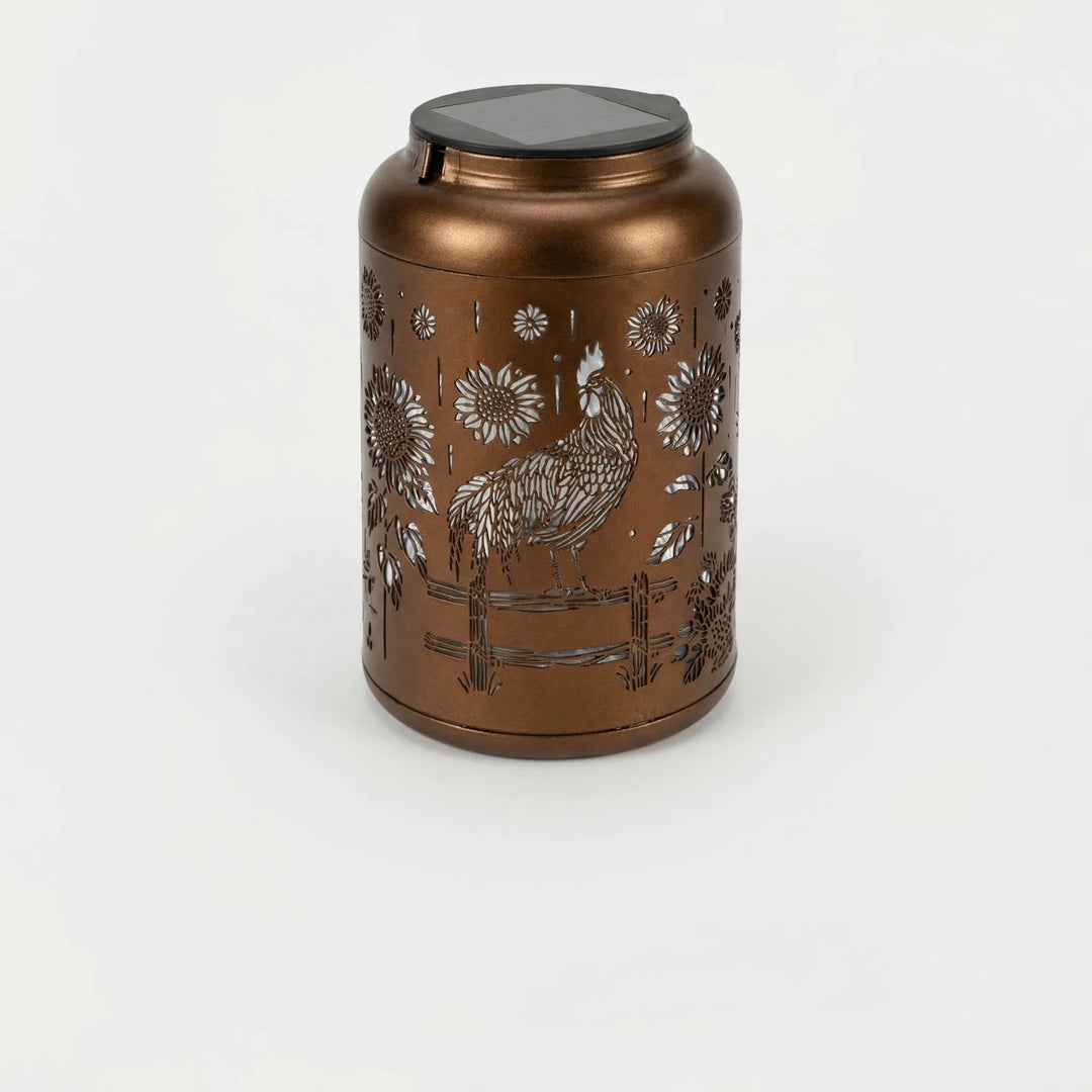 Lumivara - Decorative Solar Lantern With Cutout Design