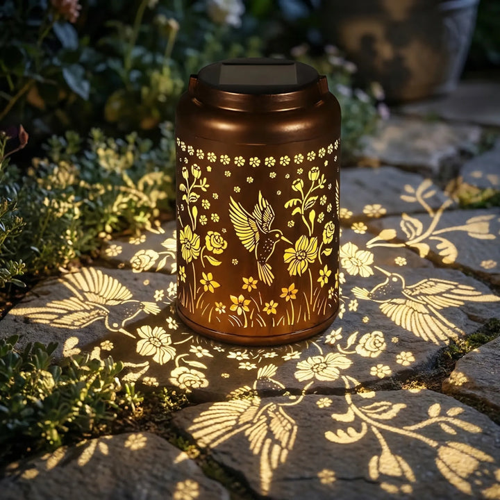 Lumivara - Decorative Solar Lantern With Cutout Design