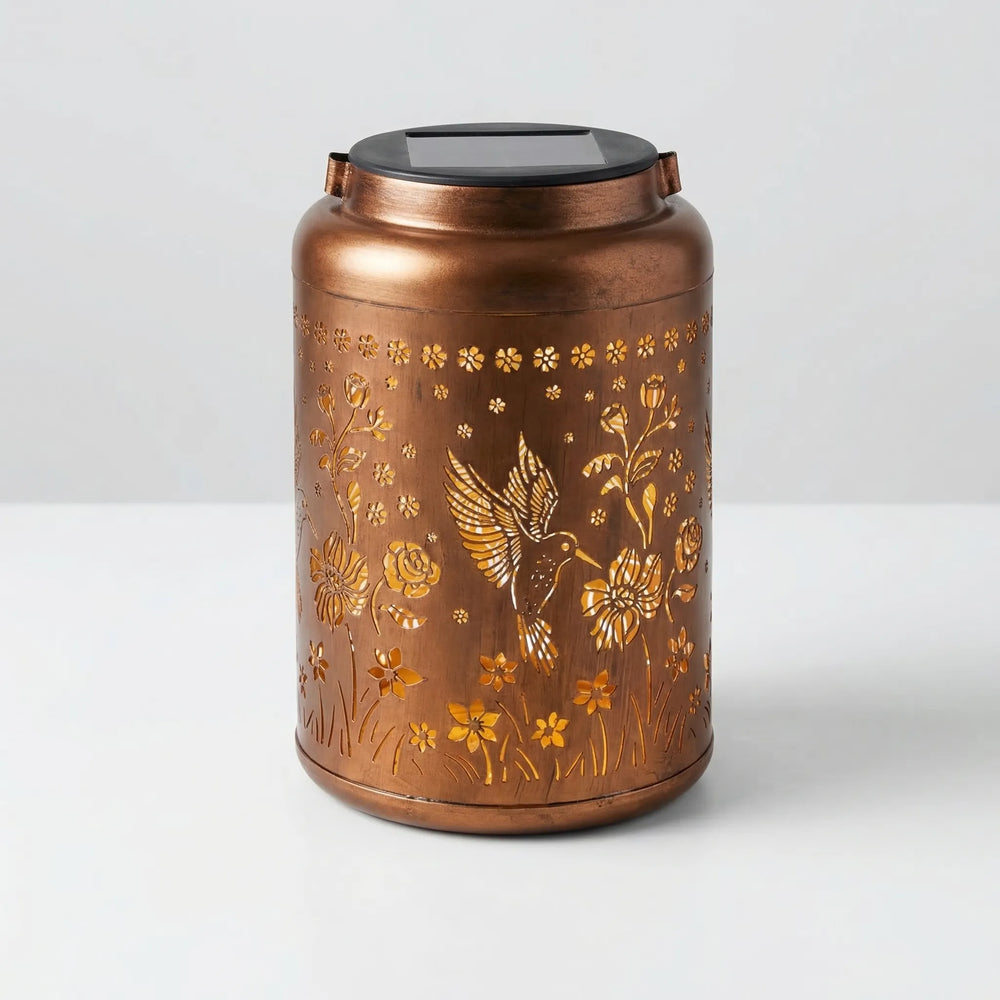 Lumivara - Decorative Solar Lantern With Cutout Design
